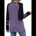 thumbnail image 3 of Sudadera de Larga para Mujer, con Bloques de Color, Informal, para Otoño. M, 3 of 7