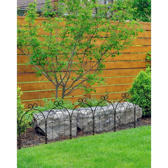 Rustproof Metal Garden Fence 35 Pack, 37ft Total Length, No  Animal Barrier for Yard  Outdoor Decor