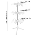 thumbnail image 4 of Outdor 3 Tier Drying Rack — 70.03 Inch Laundry Rack With 24 Sock And Rotating Rod — Space Saving Balcony Design, 4 of 6
