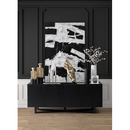 Sagebrook Home Ceramic 18 H Lined Cylinder Vase White Cylinder Ceramic Contemporary 6 L X 6 W X 18 H Line