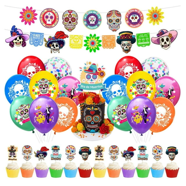 Globos decorativos para celebración de muertos