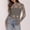 Gray, variant on Dolkfu Pull-on Summer Tops for Women 2026 Crew Neck Long Sleeve Lace Gray Modern Fashion Solid Romance Blouses & Tops Gray,S