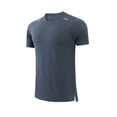 thumbnail image 3 of ohmzyzo Men's Dry Fit Workout T-Shirts Athletic Running Tees Short Sleeve Crew Neck Gym Tops Lightweight Moisture Wicking Outdoor Shirts Dark Gray M, 3 of 4