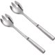 thumbnail image 1 of Soro Essentials - Juego de 2 cucharas/tenedores de ensalada dentados de acero inoxidable con mango hueco - Cubiertos con acabado pulido espejo - Diseño elegante para el hogar, la cocina, el banquete,, 1 of 5