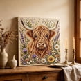 thumbnail image 5 of Summercome Cute Animal Pearl Art DlY Craft Kit, Diamond Painting for Adults Beginner, Handmade Pearl Beads Diamond Dots Painting Gem Sparkling Horse Home Wall Decoration Gifts - Hightland Cow, 5 of 6