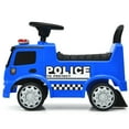 thumbnail image 6 of Topbuy Kids Ride On Police Car 2-in-1 Toddler Push Car w/Storage Space Indoor & Outdoor Use Blue, 6 of 8
