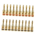 thumbnail image 1 of 20x Conector Banana Placa Dorada Conector Banana Accesorio de Aleación Conector de Audio Versátil 4 mm para Sistemas de Sonido Receptores de Video shamjiam Conector tipo banana, 1 of 8