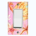 thumbnail image 1 of Metal Light Switch Wall Plate Outlet Cover (Ocean Star Fish Sea Shell Coral Reef Clam Pink - Single Rocker), 1 of 2
