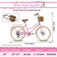 thumbnail image 6 of DEYGIA Kids Bike, 20 Inch 7-Speed Retro Cruiser Girl Bike, Kids Bicycles for Ages 6-15 Girls Youth with Rattan Basket, Dual-Disc Brake Carbon Steel Frame Lightweight Bicycle, Easy Assembly, 6 of 9