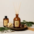 thumbnail image 3 of 8 varillas difusoras de caña perfumadas de ratán Juego de aroma de jazmín y lirio Aceite difusor de jazmín con varillas Aceite esencial totalmente natural y elegante jarrón de vidrio ámbar (5.75 oz) q, 3 of 8