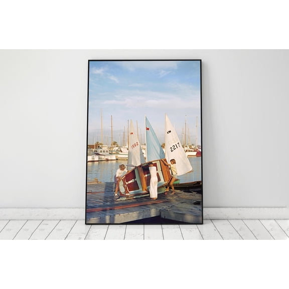 Slim Aarons Sailing Dinghy Print, Unframed Paper Poster 8x10in