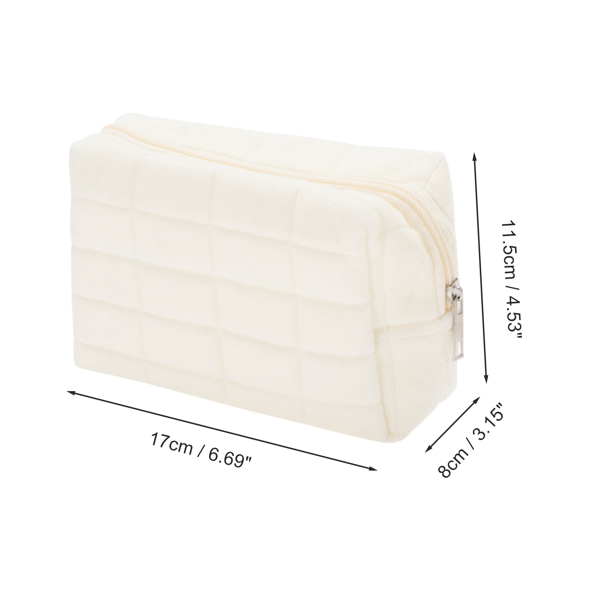 Unique Bargains 1 Pc Elegant Makeup Bag for Various Occasions White