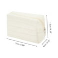 thumbnail image 2 of 1 Pc Bolsa de Maquillaje Elegante para Viajes de Negocios Felpa Blanca, 2 of 3