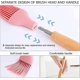 thumbnail image 4 of Set Of 2 Silicon Basting Brush - High Temperature Resistance Silicone Grill Brush Soft Bristles Kitchen Silicon Brush Easy To Clean Suitable For Sauce, 4 of 5