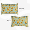 thumbnail image 2 of Gukieu White Polka Dot Sunflower Print Plush Pillow Cover, Hidden Zipper Pillow Protector without Pillow Core, Suitable for Bedroom, Office, Car Decoration-14"x20", 2 of 6