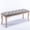 Grey + Fabric + Rubber Wood + Foam, variant on FENGFAN Bedroom Bench French Vintage Tufted 43.3" Rubber Wood Linen Ottoman 1 Pack