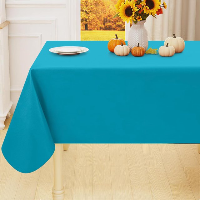 Rectangle Table Cloth x Wipeable Vinyl Tablecloths Protector Oil Spill Proof Plastic Table Cover for Dining Picnic Camping Outdoor