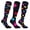 Hot Pink, variant on 3 Pack Compression Socks Unisex Colorful Patterned Graduated Quick Dry Breathable Leg Support Stockings for Running Cycling Travel