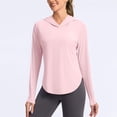 thumbnail image 4 of RYRJJ Womens UPF 50+ Sun Hoodie Shirt Long Sleeve Fishing Hiking Hooded UV Shirts Summer Lightweight Quick Dry Tops, 4 of 9