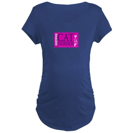 

CafePress - Cat Herder 2 Fusia Web Maternity T Shirt - Maternity Dark T-Shirt