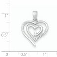 thumbnail image 2 of 925 Sterling Silver Single Cubic Zirconia Cz Coeur Collier Pendentif Amour Multiple, 2 of 6