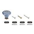 thumbnail image 3 of 32x34mm Ceramic Drawer Knobs, 6pack Ball Shape Door Pull Handles with M4 Mounting Screws for Home, Blue, 3 of 6