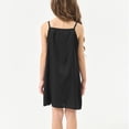 thumbnail image 4 of JAJAHO Girls Summer Silk Satin Dress Spaghetti Strap Scoop Neck Mini Dress Relaxation Home Clothes For Kids 5-14 Years Lightweight Stylish Dresses, 4 of 5