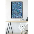 thumbnail image 6 of Big Blue Doodle Wall Poster, 22.375" x 34" Framed, 6 of 6