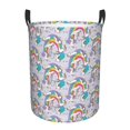 thumbnail image 1 of Fotbe Unicorn DoingYoga Cesto de Ropa con Asas, Cesto Impermeable de Gran Capacidad, Bolsa de Lavado para Dormitorio, Cesto de Ropa con Ruedas y Asas-Small, 1 of 6