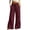 #Wine 1, variant on Vynhevius Women Solid Pants Wide‑Leg Elastic Drawstring Waist Pockets Loose Fit Casual Long Trousers