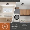 thumbnail image 3 of Mission Bronze Square Outdoor Flush Mount Ceiling Light Clear Glass, 3 of 7