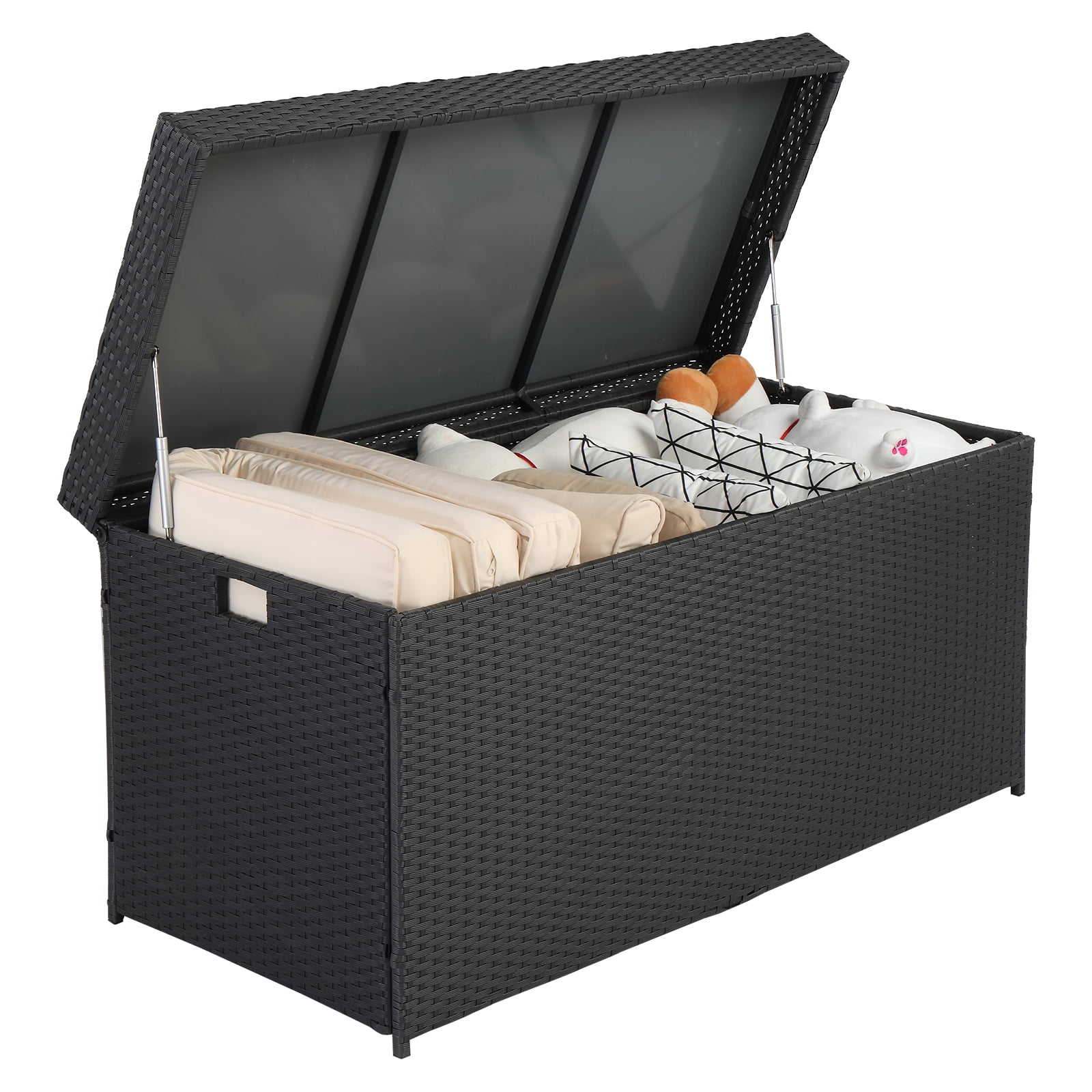 Duhome 123 Gallon Water Resistant Plastic Cabinet Deck Box in Black Oak B00KY6TTDE