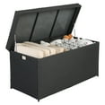 thumbnail image 5 of Zimtown 132 Gallon Deck Box, Wicker Rattan Storage Box for Patio Garden Yard Indoor & Outdoor, 5 of 10