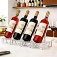 thumbnail image 1 of Clear Acrylic Wine Rack, Modular Stackable Countertop Wine Bottle Holder with Leaf Shaped Support, Multi Purpose Versatile Wine Display Stand for Home Bar Party Daily Organizing (Transparent - 4pcs), 1 of 8