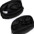 thumbnail image 4 of Riñonera Sherpa para mujer, riñonera de forro polar, impermeable, con correa ajustable para entrenamiento, correr, viajar, senderismo (forro polar negro), 4 of 6