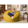 thumbnail image 6 of Chill Sack Bean Bag Chair, Memory Foam Lounger with Microsuede Cover, Kids, Adults, 6 ft, Lemon, 6 of 9