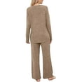 thumbnail image 3 of Gvmfive Women Plus Size 2-Piece Loungewear Set Long Sleeve Tops Pants Pajamas Sleepwear, 3 of 5