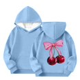thumbnail image 3 of Ugoldhm Girls Hoodies Pullover Sweatshirts Fruit Bow Printed Shirts Fall Fashion Outerwear 3-13 Years, 3 of 5