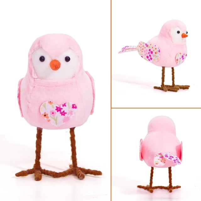 Uuiauoio Easter Bird Dolls Standing Birds Figurine Ornaments with Easter & Perfect for Table Fireplace Indoor Holiday Home Decoration Party Ideal Gifts