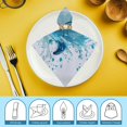 thumbnail image 6 of WYYP Dolphin Water Splashing Polyester Party Dinner Decoration Washable Napkins 4 PCS, 6 of 7