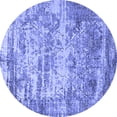thumbnail image 1 of Ahgly Company Machine Washable Indoor Round Oriental Blue Industrial Area Rugs, 6' Round, 1 of 4