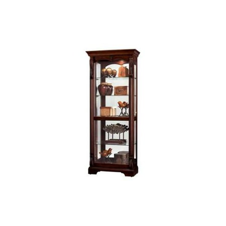 Bernadette Glass Shelves Cabinet in Hampton Cherry Finish