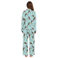 thumbnail image 3 of FORMRS Womens Pajama Set Long Sleeve Top and Pants with Pockets Soft Comfy Lounge Sleepwear, Sizes S-2XL, Swimming Otters Pattern, 3 of 7