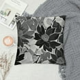 thumbnail image 2 of Creowell Black Grey Gray Pillow Covers Dahlia Modern Geometry Flower Decorative Throw Pillows Outdoor Summer Floral Farmhouse Pillowcases Cushion Case Decor for Home Sofa Couch Bed, 2 of 5