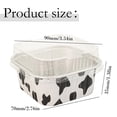 thumbnail image 3 of Cozeii Mini Square Cake Pans with Lids, 3.5 Inch Aluminum Foil Pans Disposable Cake Pans for Party Picnics Muffins Cupcakes (Cow Color）, 3 of 6