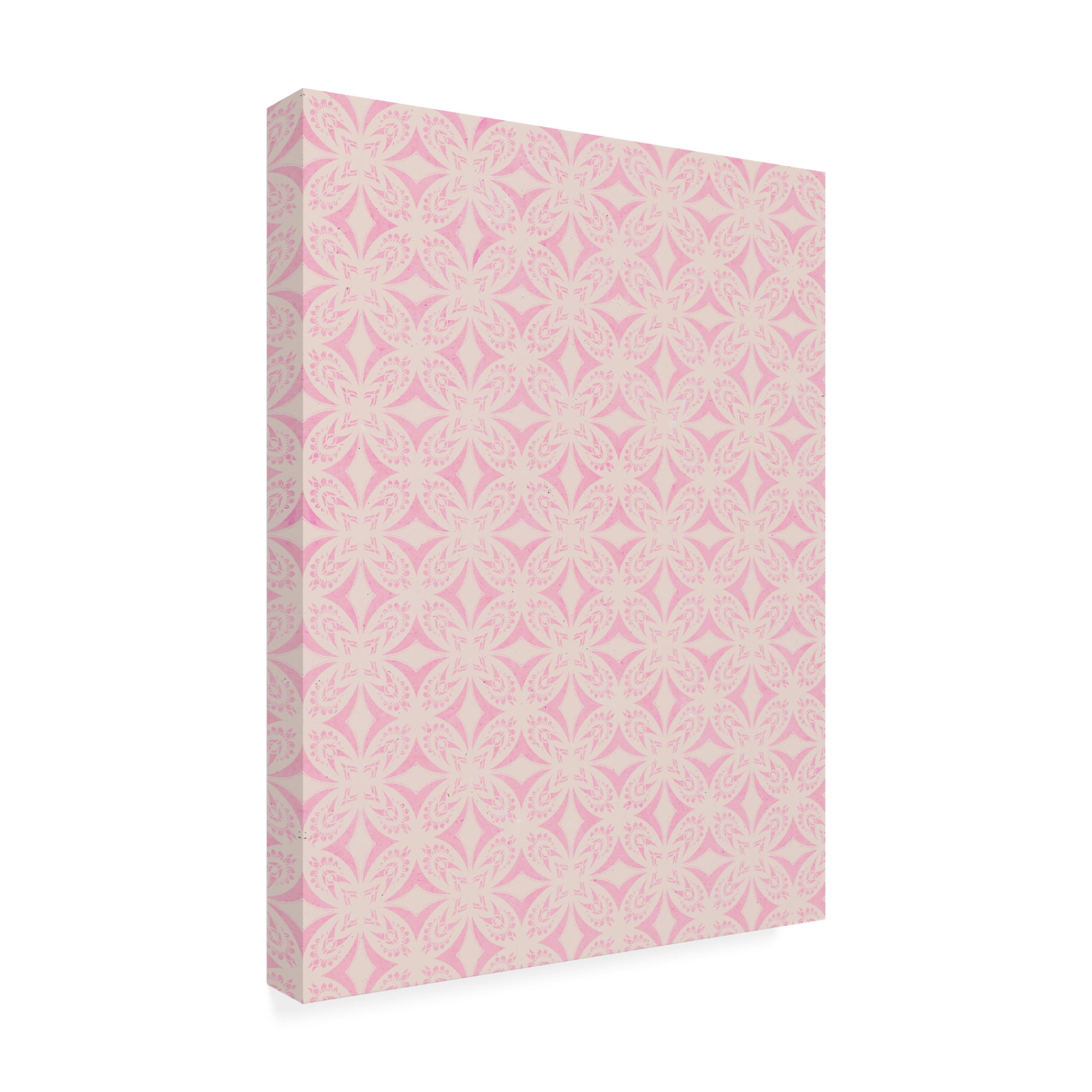 Canvas Wall Art - Treechild 'Light Pink Tile Pattern' Wall Art for Living Room, Bedroom, or Office D?cor by Trademark Fine Art - 18 x 24 Inches