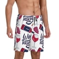 thumbnail image 2 of Gaeub Red Wine Glass Bottle Printed Men's Short Pajama Pants, Lightweight Lounge & Sleep Bottoms Keep You Cool - 4X-Large, 2 of 9