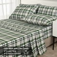 thumbnail image 4 of Ruvanti Flannel Sheets Twin Size 4 Pcs - 100% Cotton Double Brushed Bed Sheets, Deep Pockets 16 Inches, All Seasons Breathable, Extra Soft & Comfy Twin Sheets Set, Olive Brown, 4 of 6