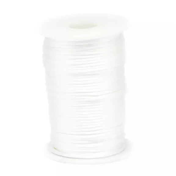 U8MO 100yds/Roll Round Polyester Cords Beading Threads String Spool Supplier 2mm DIA-White