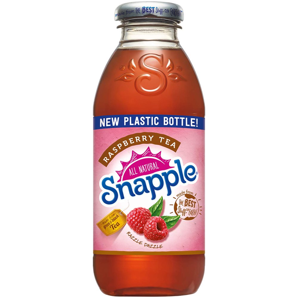 Snapple 16 oz (9 Plastic Bottles) (Raspberry Tea, 9 Bottles
